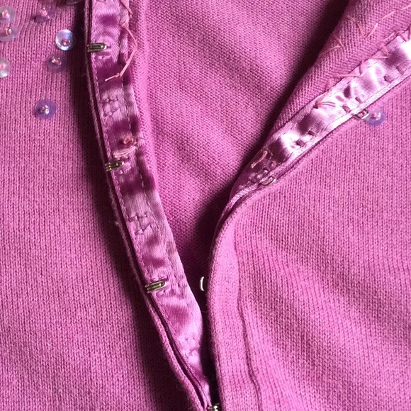 Pink cardigan sweater with sequins - Picture 6 of 8